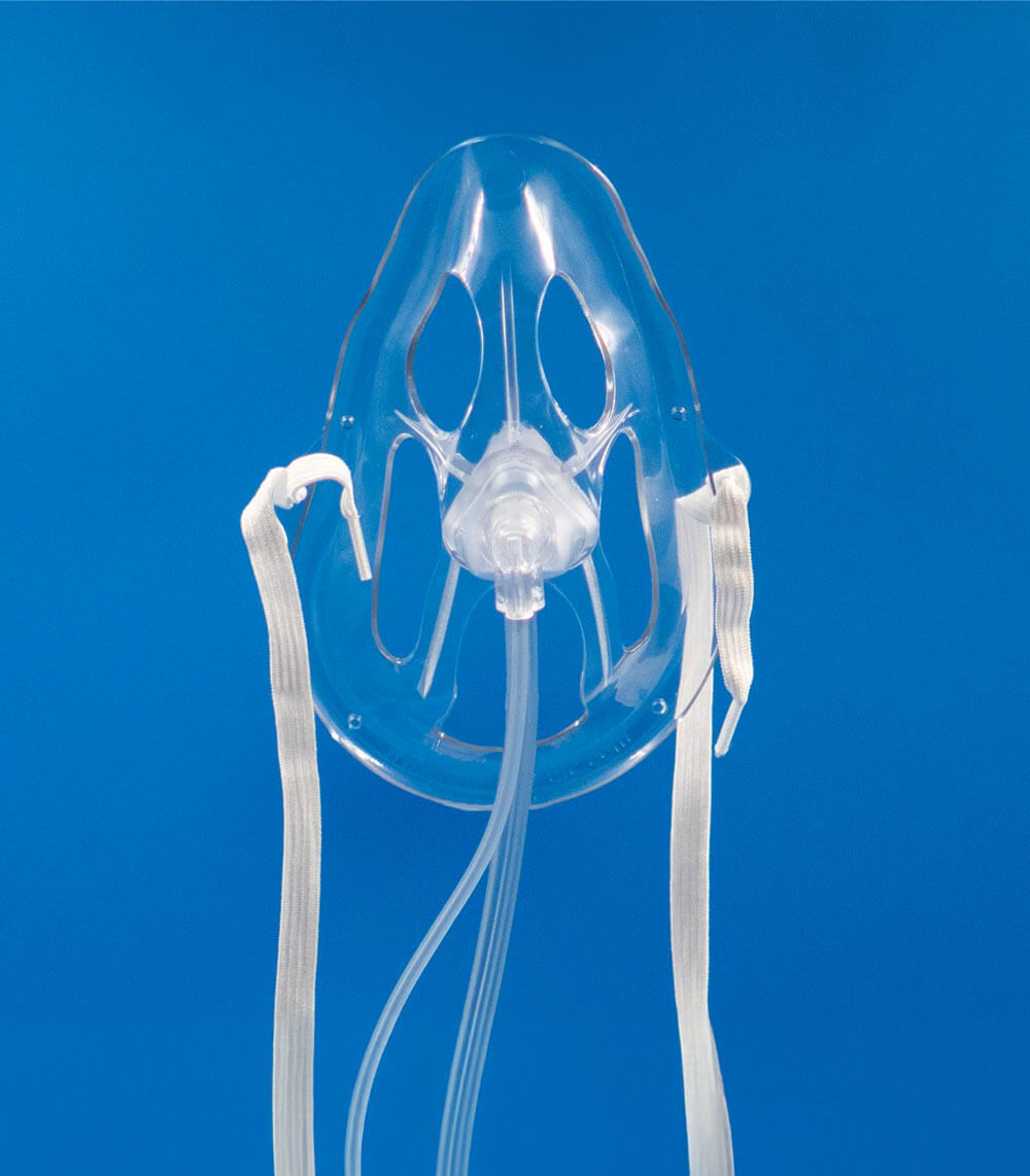 Product shot of a Capnography oxygen mask